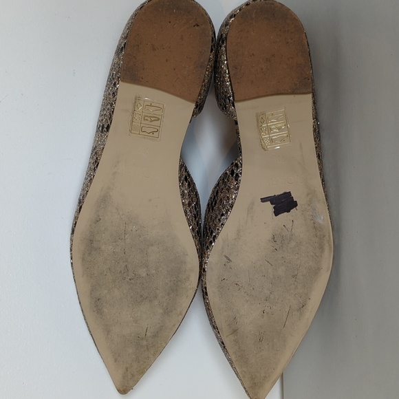 J. Crew Audrey Glitter Snakeskin Pattern Flats - Picture 11 of 12